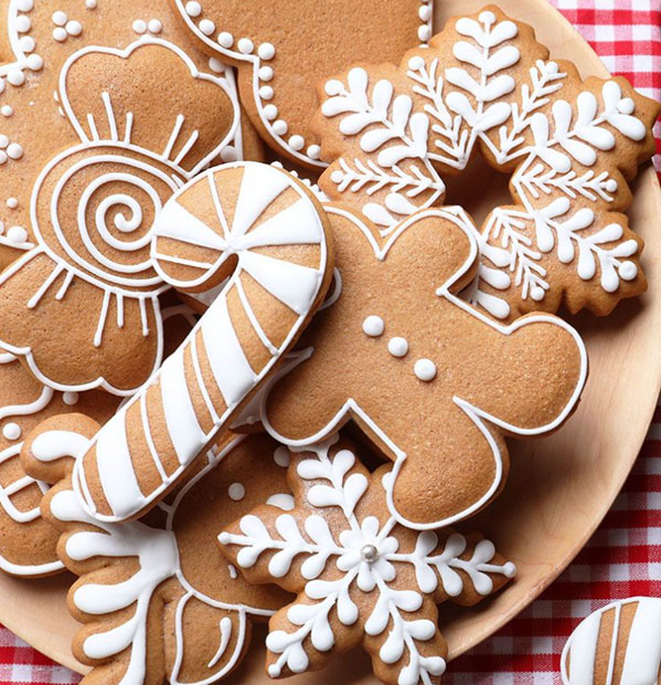 Festive Recipe Homemade Gingerbread Cookies with Royal Icing